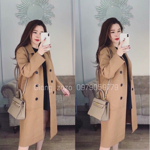 Áo khoác len dạ dáng dài hàn quốc chất dầy dáng đẹp----2019