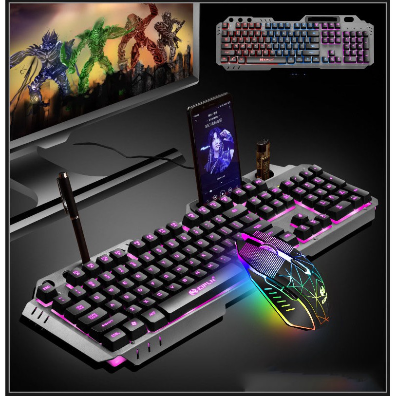 BỘ PHÍM CHUỘT GAMING CAO CẤP E88 LED PRO FULLBOX CỰC BỀN & GÕ CỰC ÊM