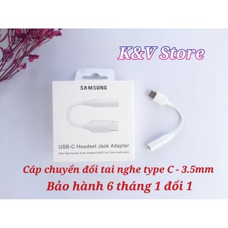 Jack chuyển tai nghe samsung type c - 3.5mm, bảo hành 6 tháng 1 đổi 1