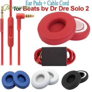 Bộ mút đệm tai nghe trùm đầu kèm dây cáp cho dòng Beats by Dr Dre Solo 2 Wired