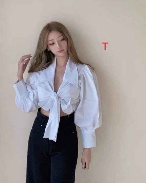 Áo sơ mi thắt eo 2 kiểu Chất đũi mềm TTG555 | BigBuy360 - bigbuy360.vn