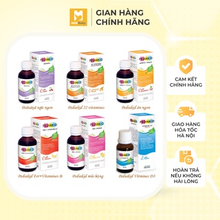 Siro bổ sung vitamin d, hỗ trợ phát triển răng xương pediakid vitamin d3 20ml - herbaby