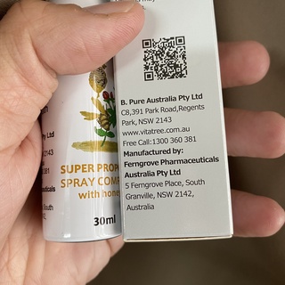 Xịt keo ong Vitatree Super Propolis Spray 30ml