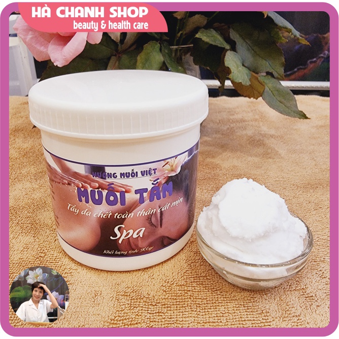 900gr Muối Tắm Tẩy Tế Bào Chết Toàn Thân Spa Hương Muối Việt Dạng Cát Mịn Hộp Muối Tắm Trắng Cho Cá Nhân Và Spa