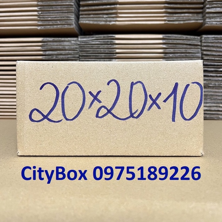 Set 10 hộp 20x20x10 hộp carton ship cod - 20x20x10 hộp đóng hàng