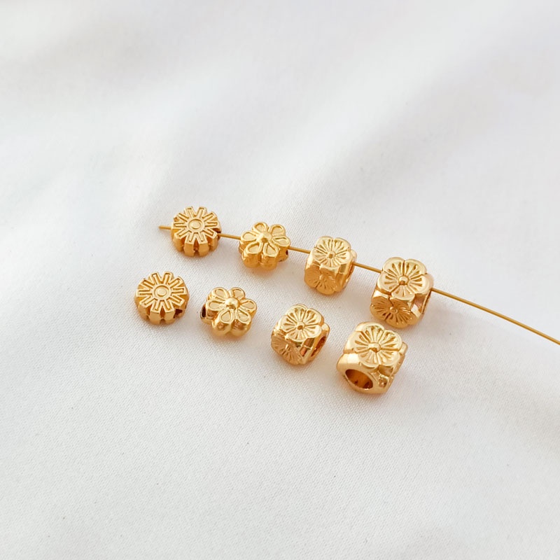 Bộ 10 Hạt Làm Trang Sức Hình Bánh Răng Nhiều Màu Sắc