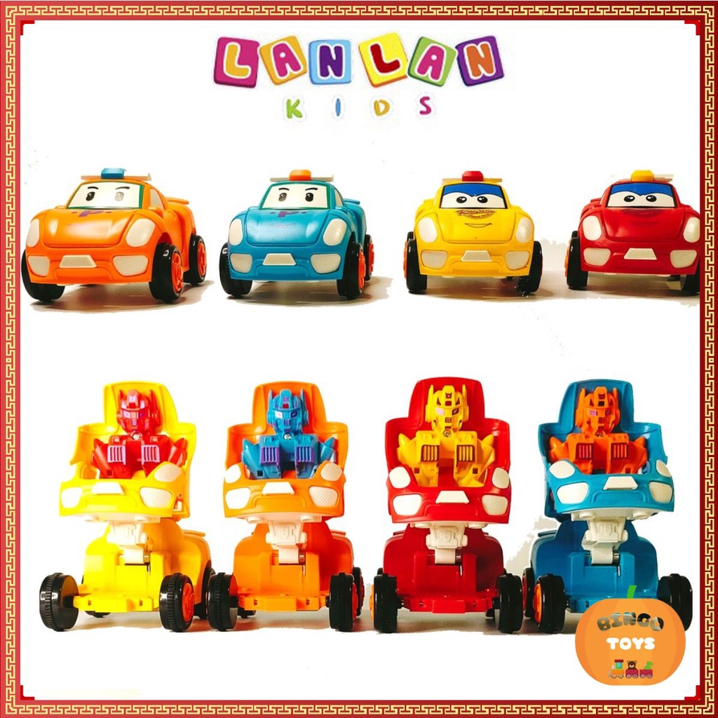 Đồ chơi xe ô tô biến hình Robot chạy đà thú vị dành cho bé