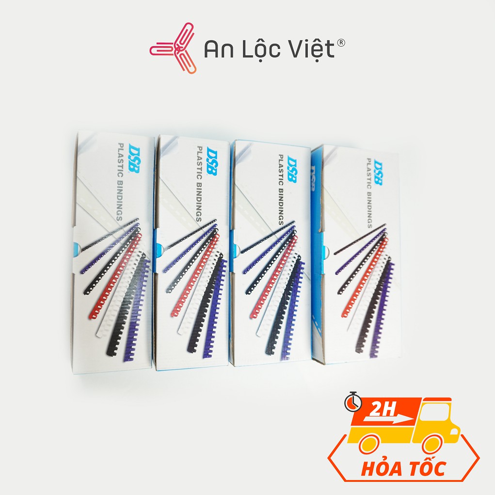 Gáy lò xo nhựa trắng (6mm-51mm)