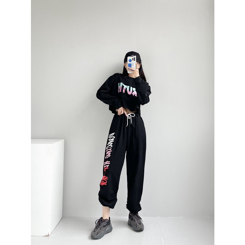Quần jogger JEWIS đen Dancing Hiphop Cotton - J129