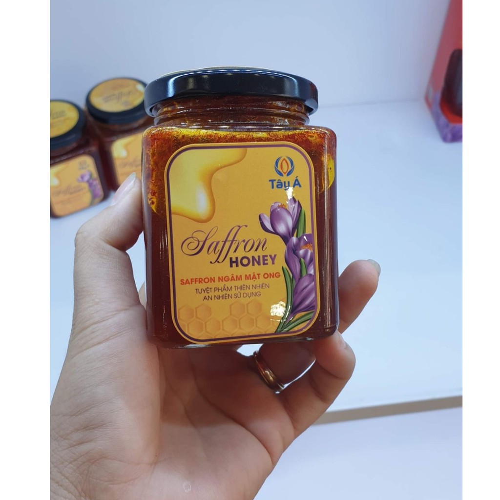 Saffron ngâm mật ong, hủ ngâm 2gr sợi super negin Tây Á
