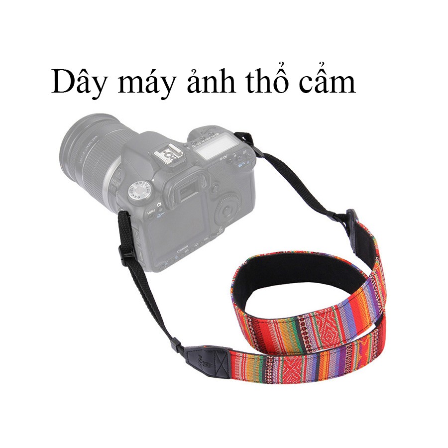 [Freeship toàn quốc từ 50k] Dây đeo máy ảnh kiểu thổ cẩm