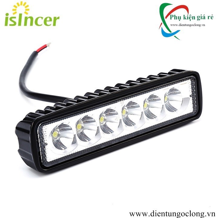 Dèn Trợ Sáng Xe Máy Islncer C6 6 Led Khung Dài Chống Thấm Nước