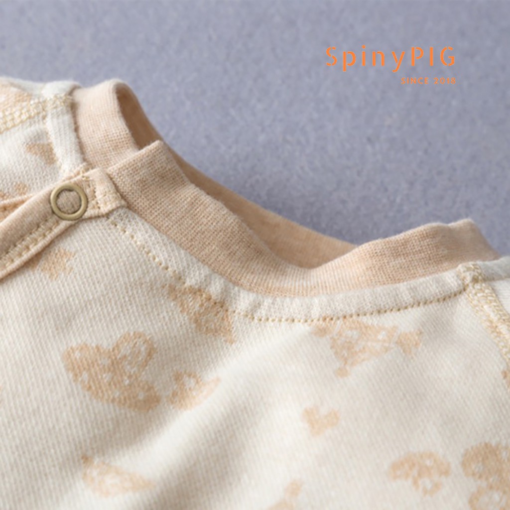 Quần áo sơ sinh 0-2 tuổi 100% cotton hữu cơ tự nhiên không chất tẩy nhuộm hoạ tiết đơn giản đáng yêu