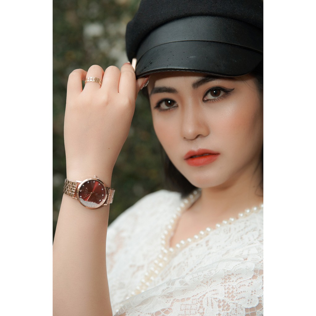 Đồng hồ nữ Julius Hàn Quốc JA-1283C dây thép thanh lịch
