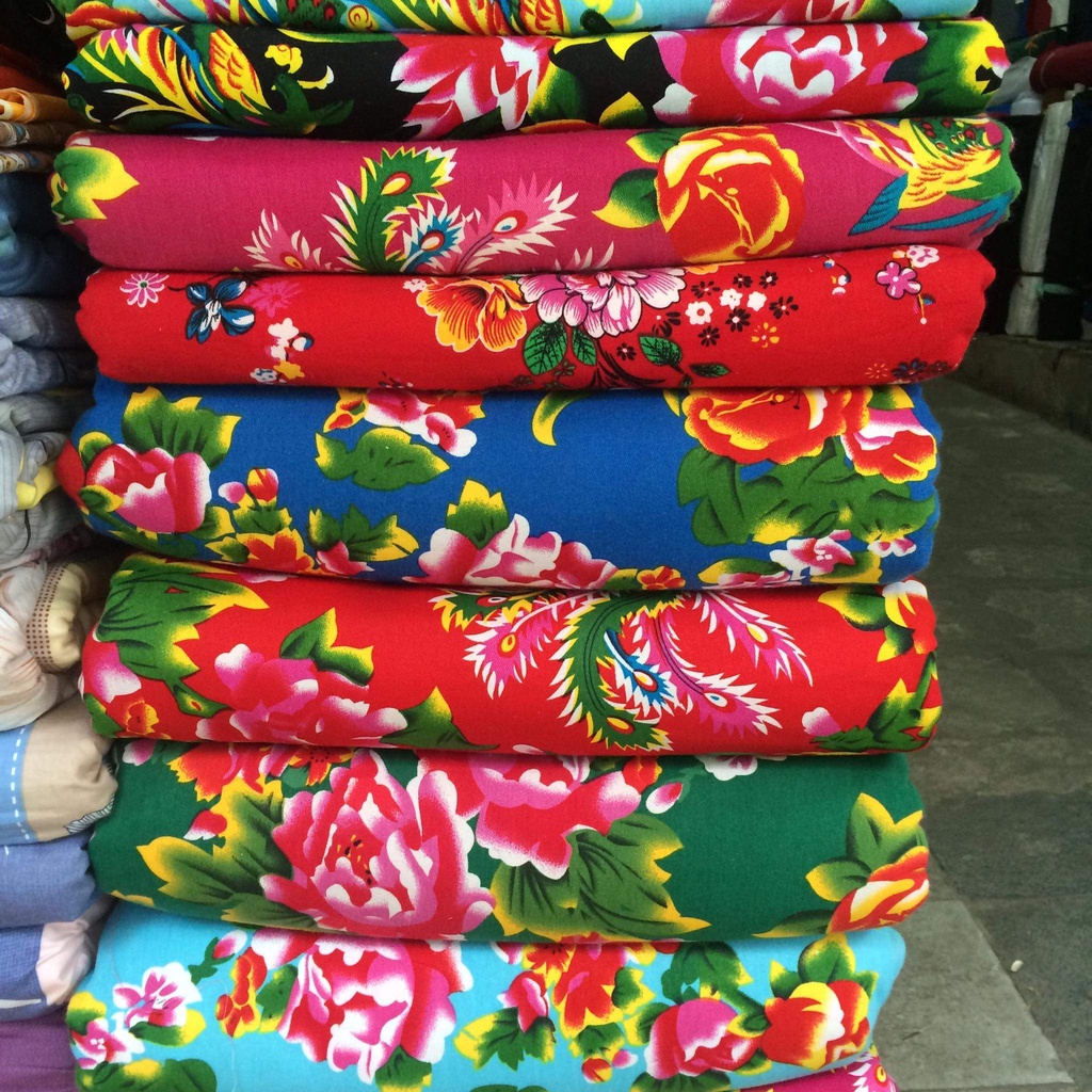 Vải chăn con công các màu( 2,5m x 1,6m )