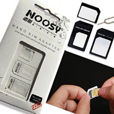 Bộ Adapter Chuyển Đổi Các Loại Sim Noosy Kèm Que Chọc Sim 4in1