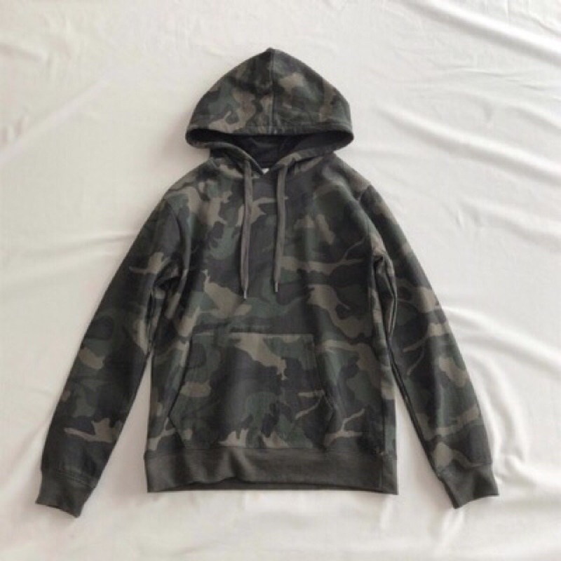 Áo khoác nỉ hoạ tiết camo rằn ri có mũ form rộng oversize