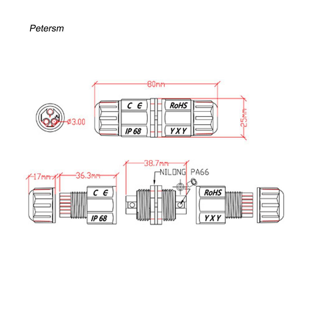 Chốt cắm kết nối dây điện chống nước IP68