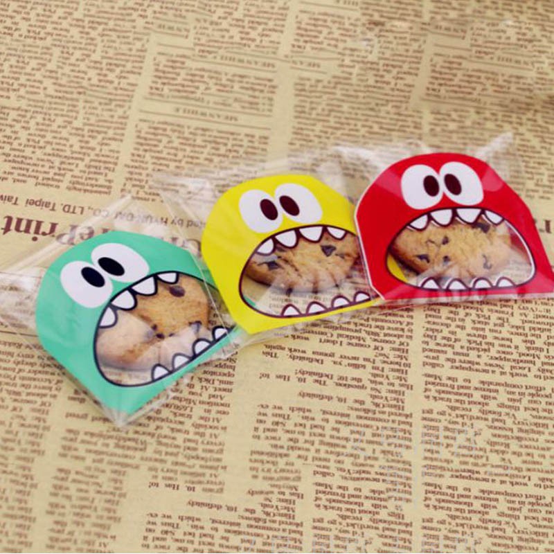 Bộ 100 Túi Nhựa Đựng Bánh Quy 7X7Cm