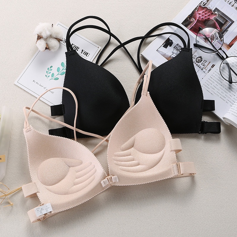Áo bra su đúc cài trước không gọng đệm bàn tay dây chéo lưng nâng ngực tạo form ngực sexy MARICO freeship.