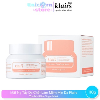 Mặt Nạ Tẩy Da Chết, Dưỡng Ẩm và Làm Mềm Mịn Da Klairs Youthful Glow Sugar Mask 110g