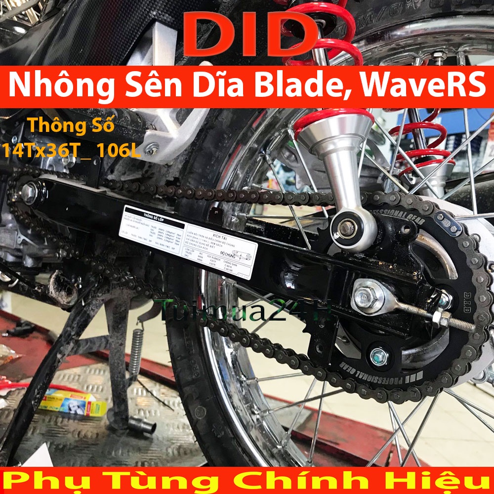 Nhông sên dĩa DID xe Wave Blade , Wave RS, Future Neo