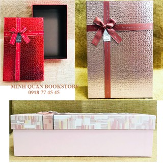 HỘP QUÀ HÌNH CHỮ NHẬT size lớn - tặng kèm hạt xốp