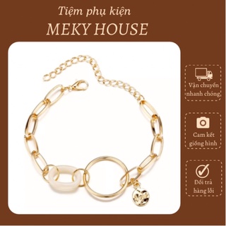 Vòng tay, lắc tay mắt xích cách điệu độc đáo phong cách Hàn Quốc