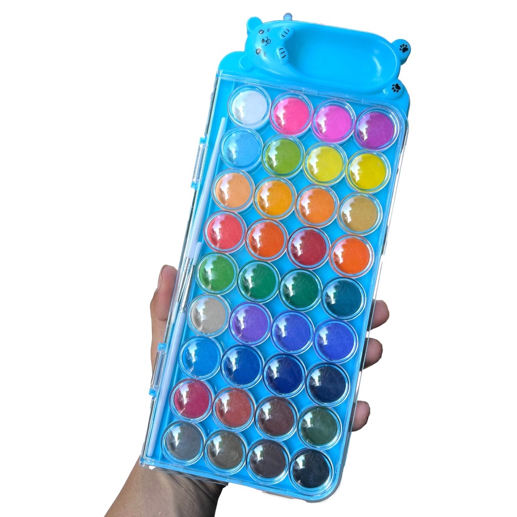 Màu Nước 36 Màu Dạng Nén, Dạng Bánh CY-9918 Tặng Kèm 2 Cọ