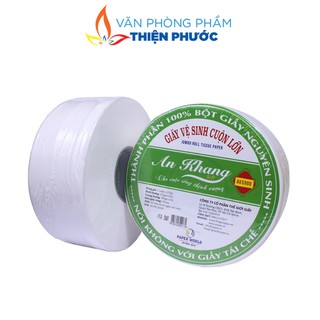 Giấy vệ sinh cuộn lớn an khang 900g - giấy cuộn công nghiệp 2 lớp thiện phước