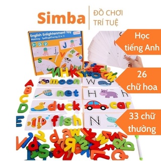 Spelling Game học đánh vần chữ cái tiếng Anh cho bé đồ chơi Simba 26 chữ hoa, 52 chữ thường 2022