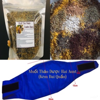 Muối Thảo Dược Giảm Eo Kèm Đai Quấn Cho Mẹ Sau Sinh