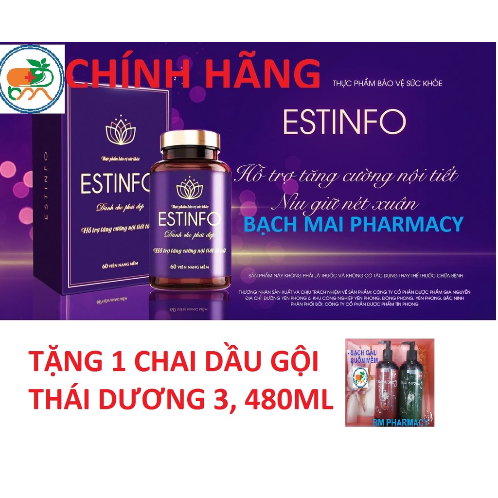 (CHÍNH HÃNG) Viên uống ESTINFO, tăng cường nội tiết tố, giảm lão hóa da, giúp da mịn màng tươi sáng