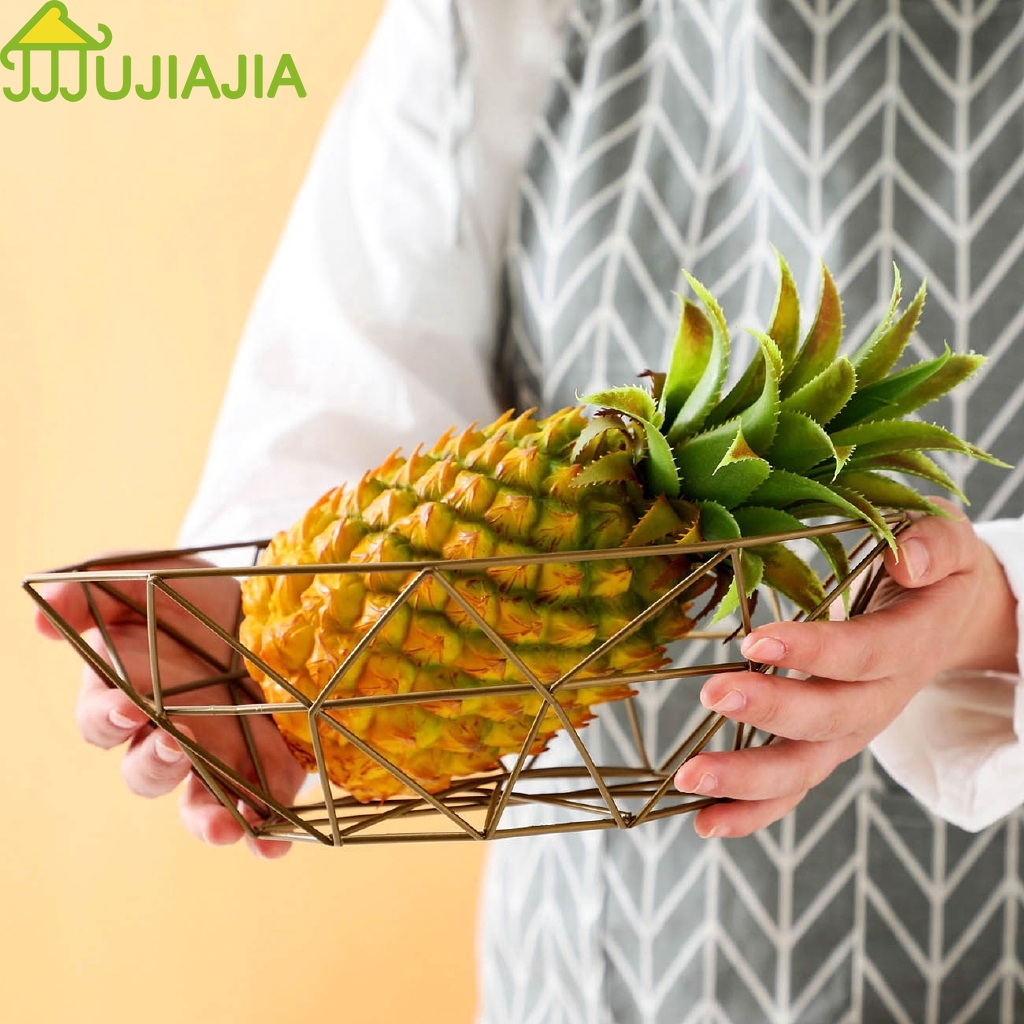 Giỏ Đựng Trái Cây JUJIAJIA Để Bàn Trang Trí Phòng Khách Sáng Tạo Phong Cách Bắc Âu Thiết Rỗng Thoát Nước