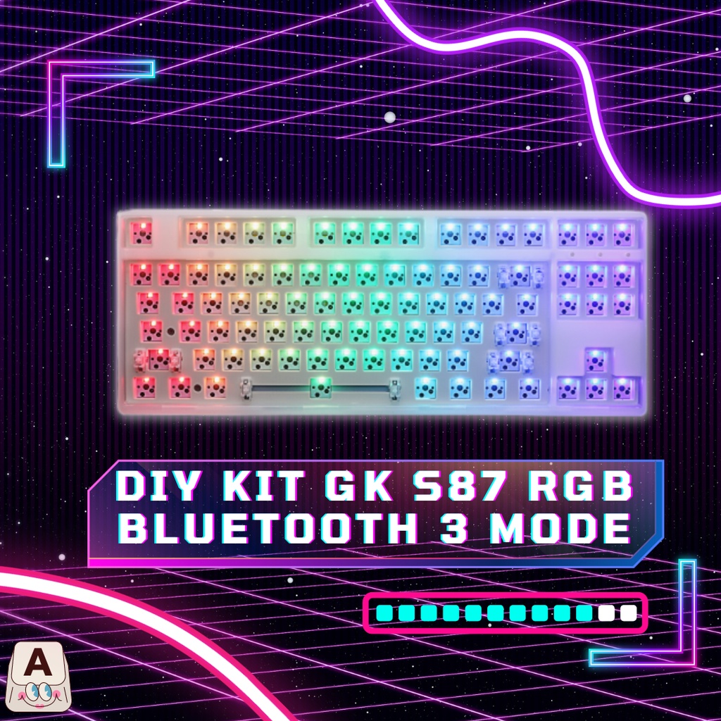 Bộ Kits Bàn Phím Cơ 87 Phím RGB GK S87 3MODE