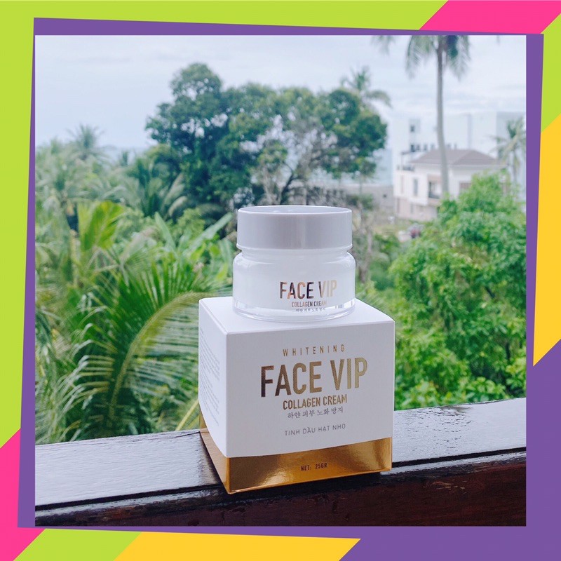 [FREE SHIP] Face vip collagen,Face vip tinh dầu hạt nho, kem face vip sica white