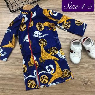 Áo dài tết cho bé xíu