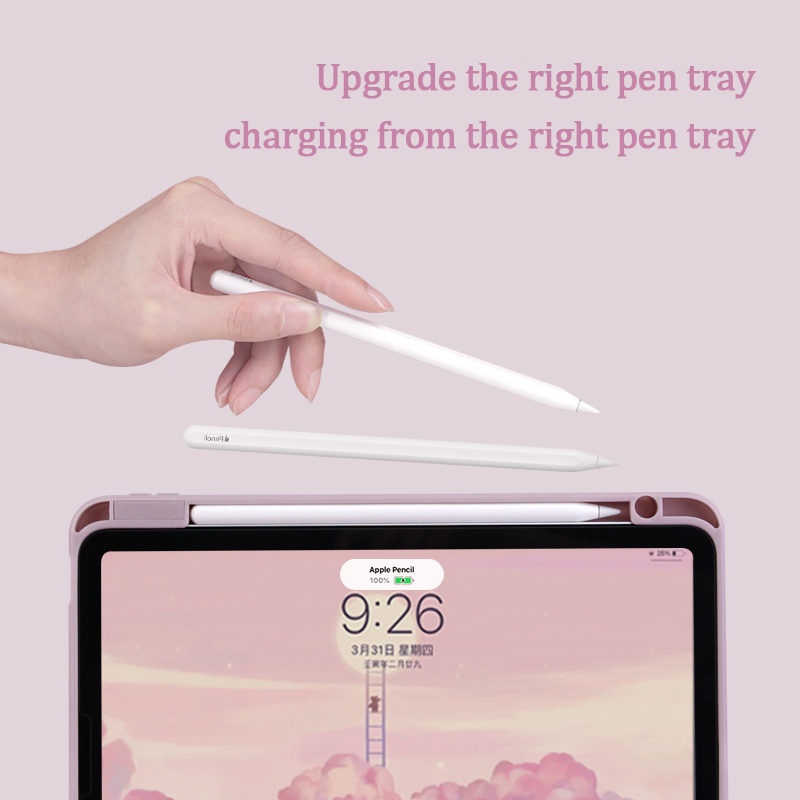 New 360° Ốp Máy Tính Bảng Trong Suốt Dạng Đứng Bảo Vệ Toàn Diện Cho iPad Air5 Air4 8th 7th 6th 10.2 Mini6