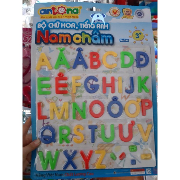 Bảng chữ số, chữ cái có nam châm chữ hoa thương hiệu ANTANA
