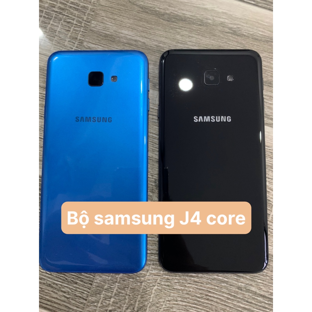 Bộ vỏ điện thoại zin hãng samsung J4 core . gồm lưng, sườn, phím bấm, kính camera