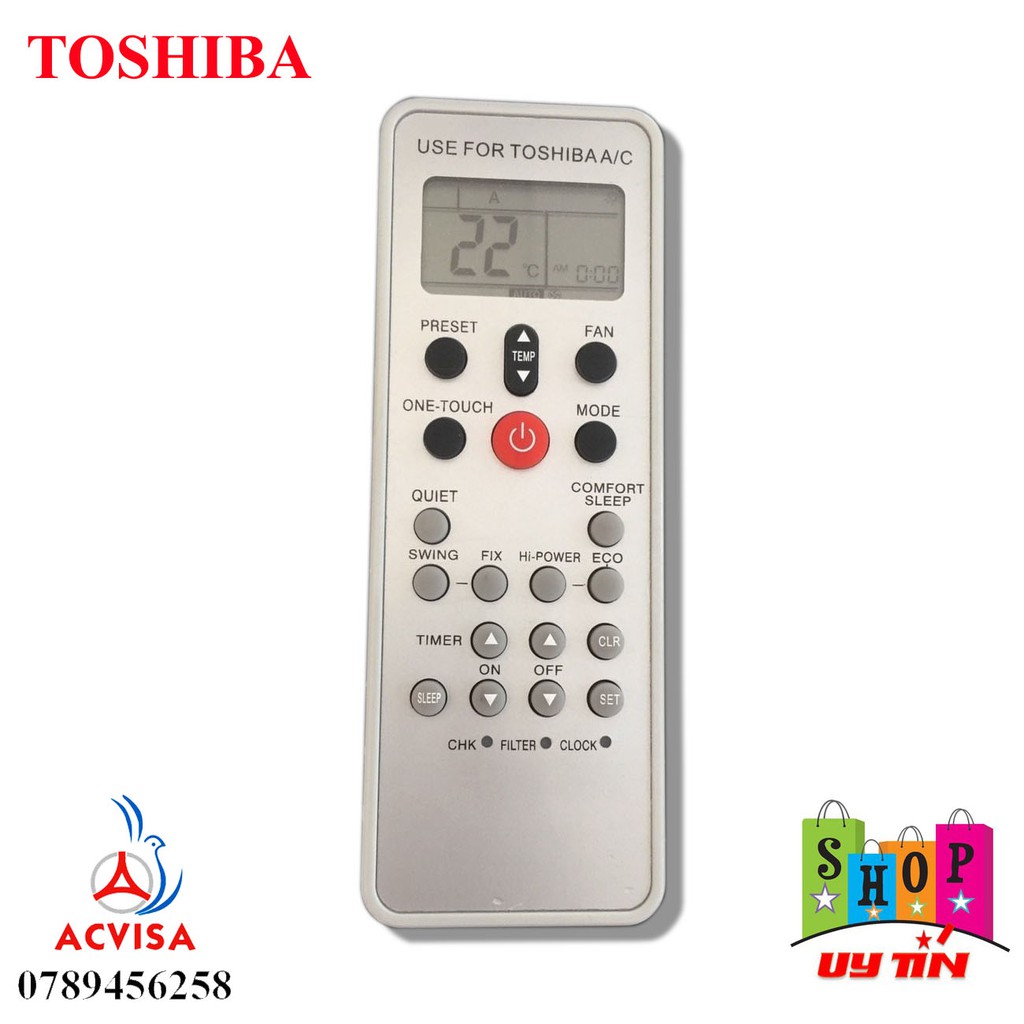 Remote - Điều khiển các dòng điều hòa Toshiba ⚡Sẵn Hàng⚡
