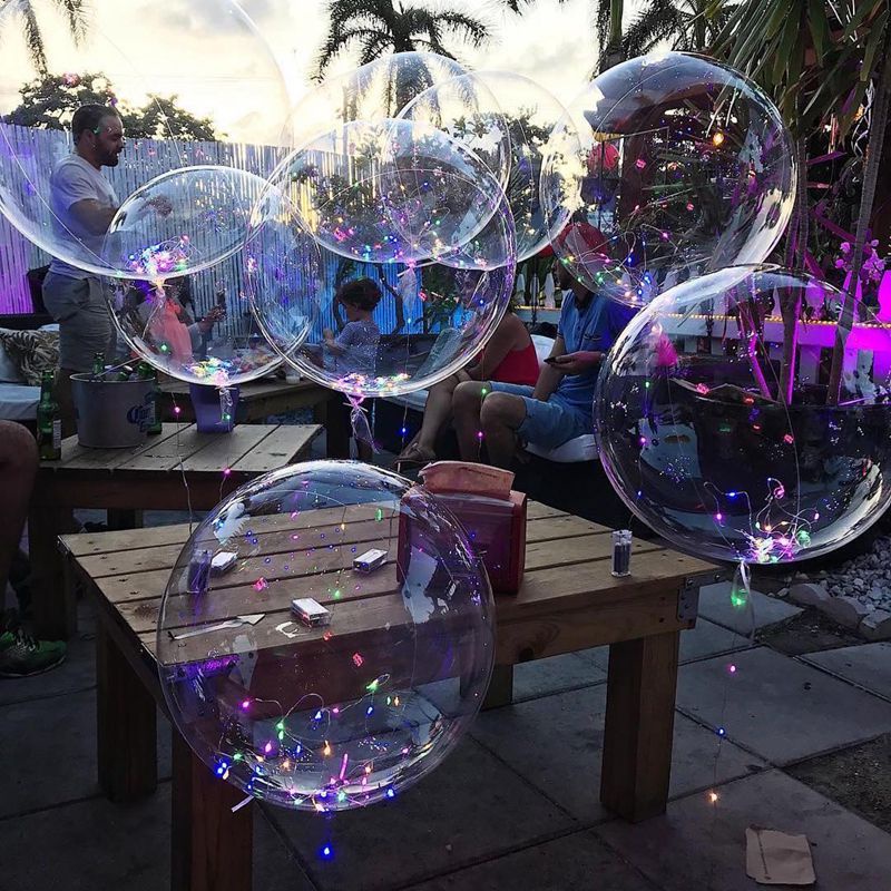 Bong Bóng Bơm Hơi Trong Suốt 10-24 inch Dùng Trang Trí Tiệc