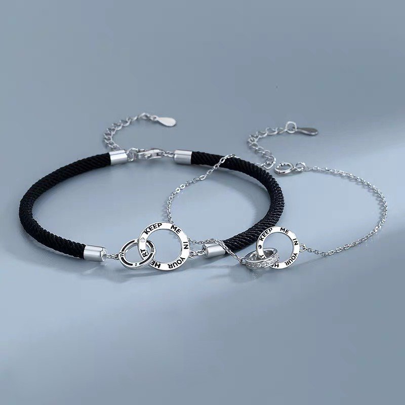 Vòng tay đôi MẬT KHẨU TÌNH YÊU kiểu mới hiện đại cho couple