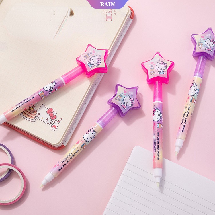 1 Bút Đánh Dấu Bằng Tia UV Vô Hình Hello Kitty Không Màu Đa Năng Cho Trẻ Em
