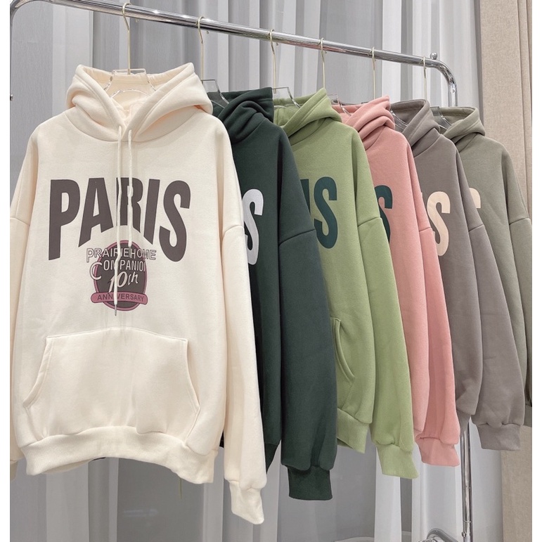 Áo hoodie PARIS 10th mũ 2 lớp TTA386