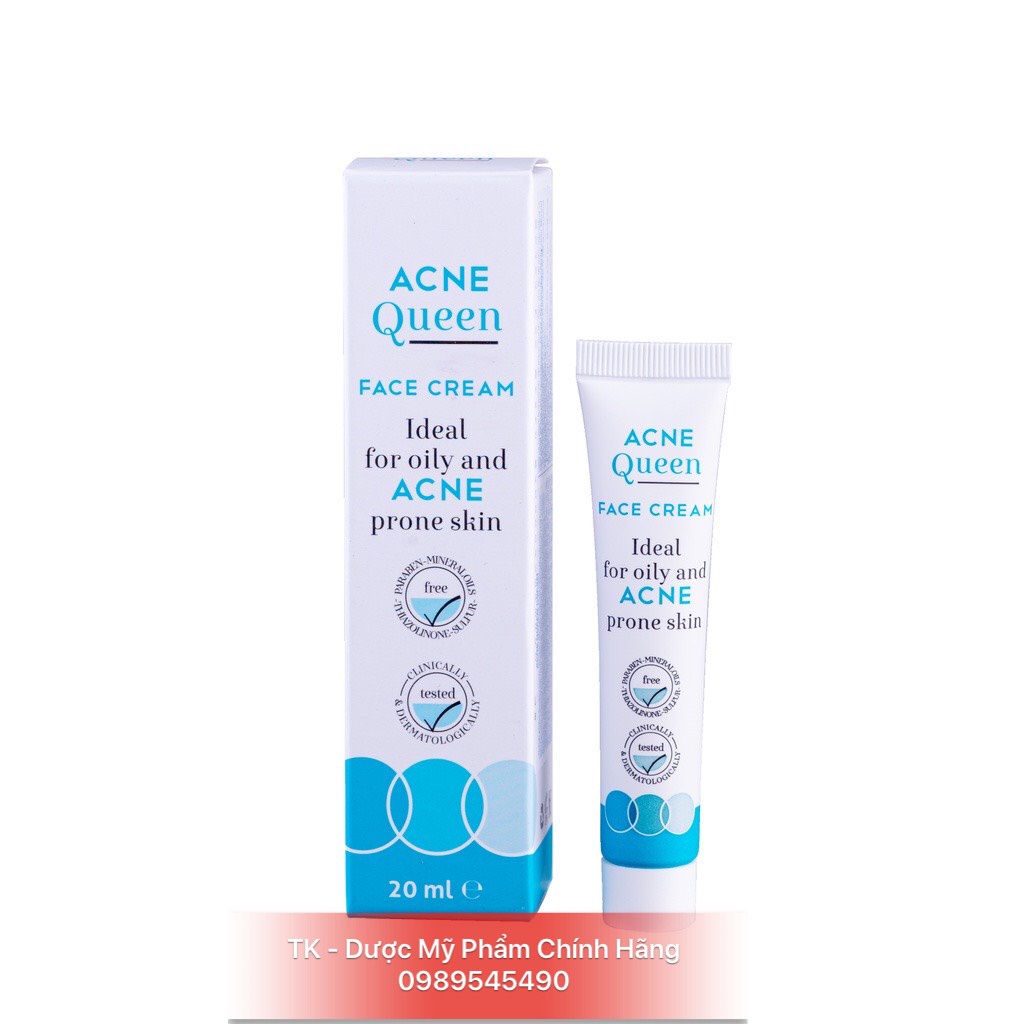 (CHÍNH HÃNG) ACNE QUEEN Kem Ngừa Mụn Trắng Da, Làm Mờ Vết Thâm Mụn - 20ml