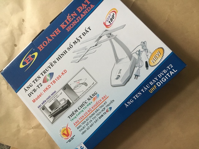 [Mã ELFLASH5 giảm 20K đơn 50K] AnTen DVB T2 105 trong nhà có khuếch đại điện - Ăng Ten khuếch đại điện DVB T2 Model 105