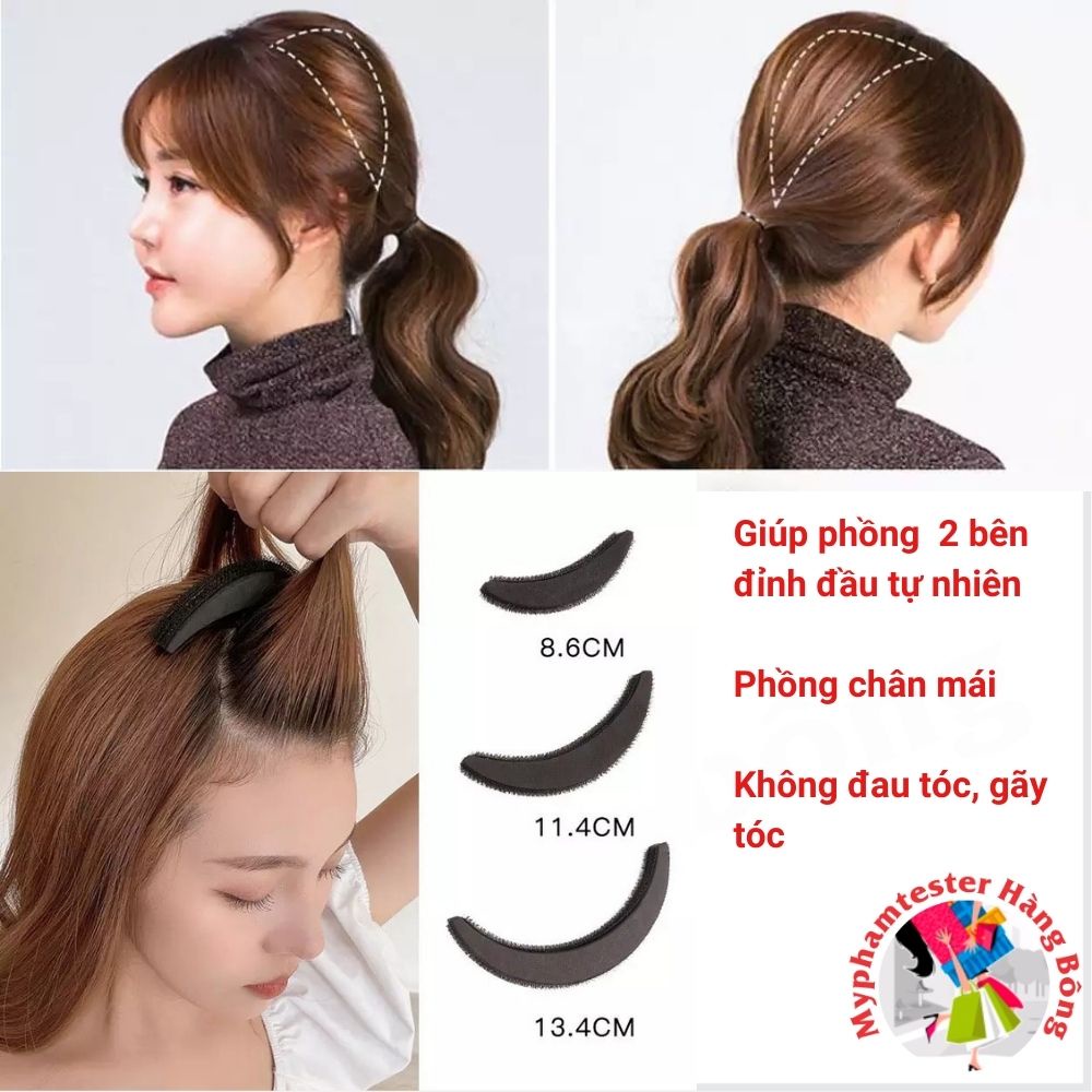 [4.9⭐] Set 3 xốp độn phồng tóc, phồng chân tóc, mái tóc cho bạn gái thêm xinh đẹp