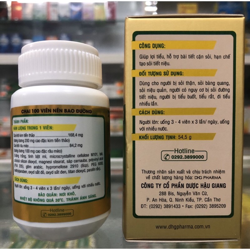 Kim Tiền Thảo Râu Mèo - 100 viên - DHG Pharma