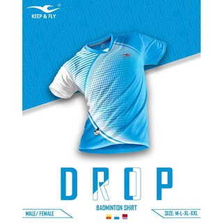 Áo cầu lông nam nữ Drop Keep & Fly